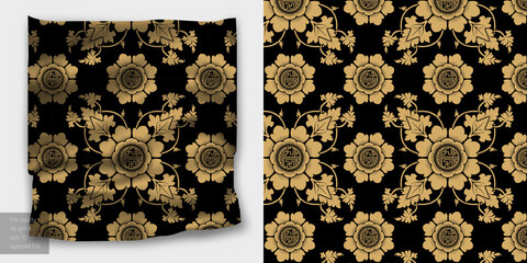 Indonesian Batik Bali Ornament Seamless vector pattern