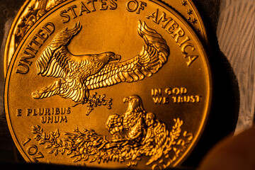 100% Pure Gold Coin Bullion U.S. Eagle Mint © Eric