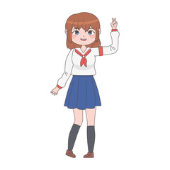 manga girl uniform
