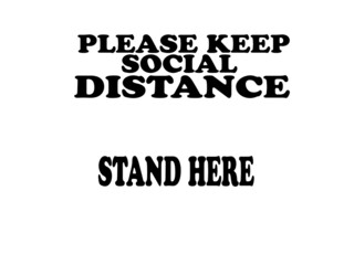 Social distancing signage or floor sticker for help reduce the risk of catching coronavirus Covid-19. vector sign templates 