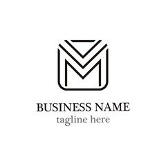 Fototapeta premium M Letter logo business template