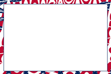 wave pattern outer boarder american flag color theme background illustration graphic