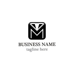 Fototapeta premium M letter diamond logo template