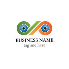 Eye care infinity logo template