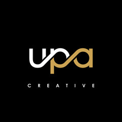 UPA Letter Initial Logo Design Template Vector Illustration - obrazy, fototapety, plakaty