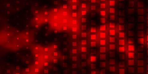 Dark Red vector background with rectangles.