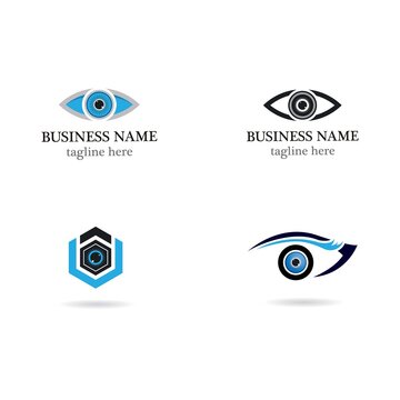 Eye care logo icon set