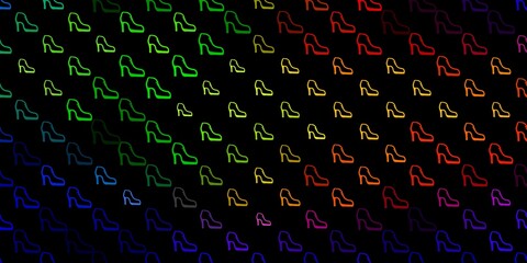 Fototapeta premium Dark multicolor vector texture with women's rights symbols.