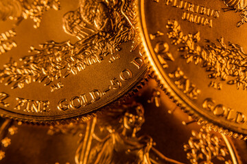 100% Pure Gold Coin Bullion U.S. Eagle Mint © Eric