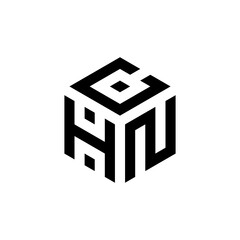 PCW hexagon letter logo design cube. Initial three letter template logo