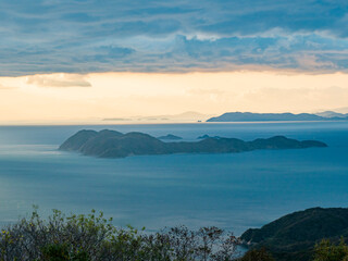 山口県上関町上盛山展望台から見る牛島