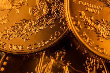100% Pure Gold Coin Bullion U.S. Eagle Mint © Eric