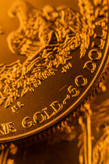100% Pure Gold Coin Bullion U.S. Eagle Mint © Eric