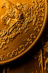 100% Pure Gold Coin Bullion U.S. Eagle Mint © Eric