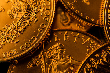 100% Pure Gold Coin Bullion U.S. Eagle Mint © Eric