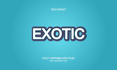 Editable text effect exotic title style