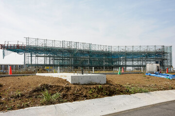 Fototapeta premium 建設中の新東名高速道路の駿河湾沼津SA（沼津市・静岡）