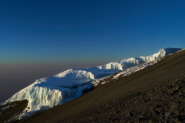 キリマンジャロ山頂の氷河