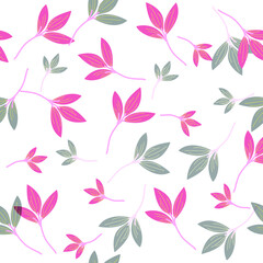 fabric design repeated floral pattern, seamless pattern. pink, black leaves and roses vector illustration textile. water color design.