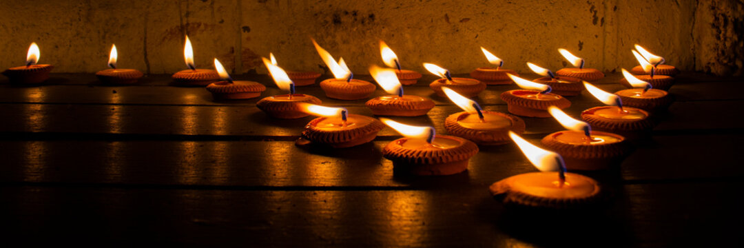 Light a candle on the floor, Concept of mourning the dead with warm candles.