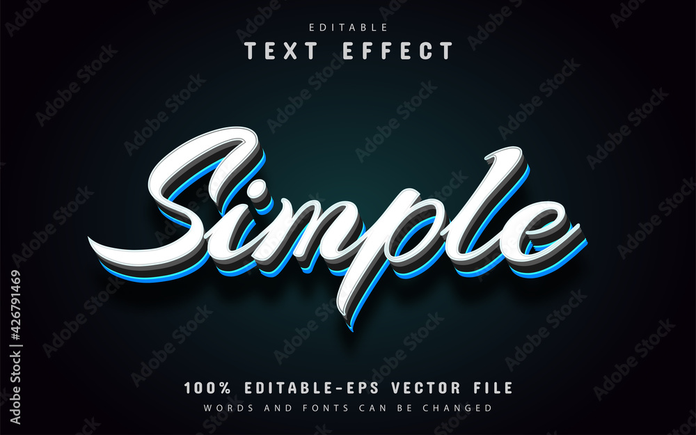Poster simple minimalistic style text effect