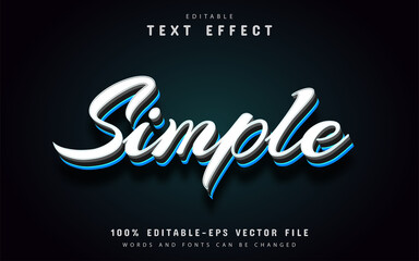 Simple minimalistic style text effect