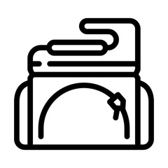 sports lunchbox bag line icon vector. sports lunchbox bag sign. isolated contour symbol black illustration