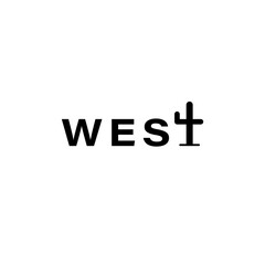 West text, creative logo design.