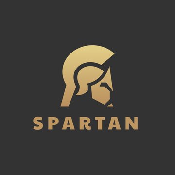 Vector Logo Illustration Spartan Gradient Colorful Style.