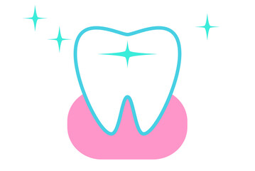 健康的な白い歯のイラスト