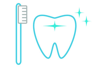 健康的な白い歯のイラスト