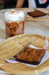 chocolate cake on a plate