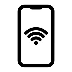 Smartphone wifi icon vector