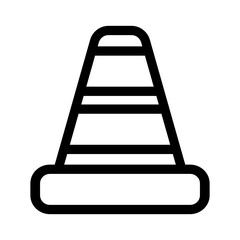 traffic cone icon vector