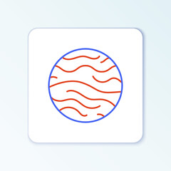 Line Planet Venus icon isolated on white background. Colorful outline concept. Vector