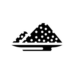 sodium nitrite glyph icon vector. sodium nitrite sign. isolated contour symbol black illustration