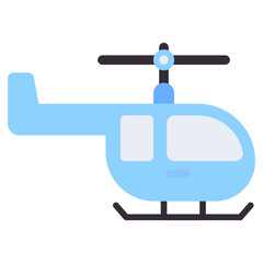 Fototapeta premium Helicopter vector icon in doodle design