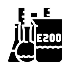 chemical inventory food additives glyph icon vector. chemical inventory food additives sign. isolated contour symbol black illustration