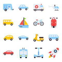 Pack of Travel Flat Icons