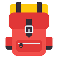 School bag icon, vector design of backpack
