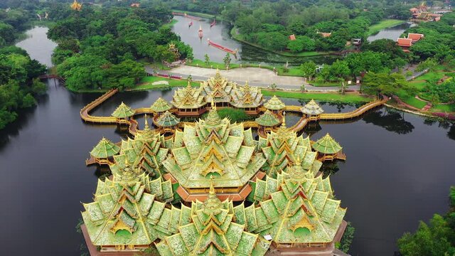 Pavilion of the Enlightened, Ancient city in samut prakan province, Thailand.