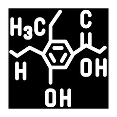 formula food additives glyph icon vector. formula food additives sign. isolated contour symbol black illustration