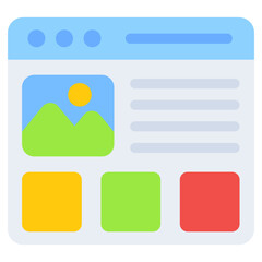 A flat design, icon of web gallery