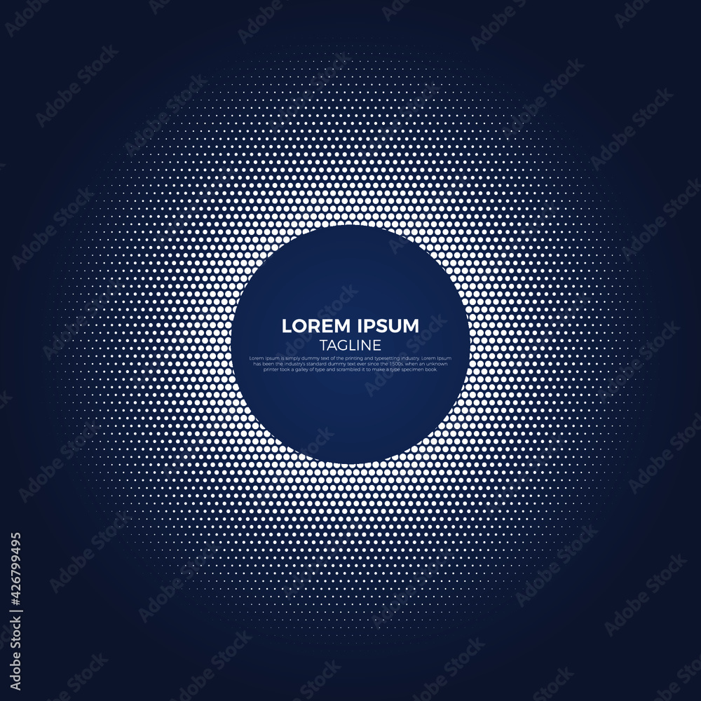 Poster abstract circles pattern geometric of futuristic background. geometric pattern in halftone style. ep