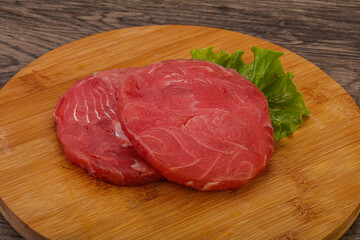 Raw tuna steak for grill