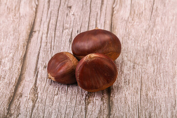 Organic natural sweet Chestnut heap
