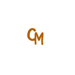CM initial handwritten logo for identity