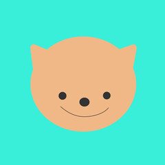 にこにこキツネ　
Smiling fox illustration