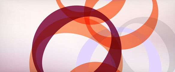 Ring geometric shapes, o letter repetition wallpaper. Abstract background for business or technology presentations, internet posters or web brochure covers