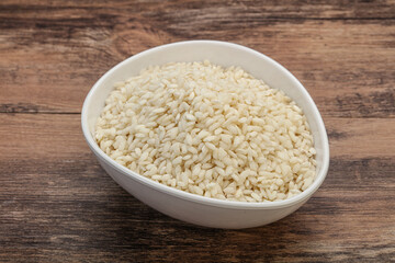 Raw arborio rice for Risotto